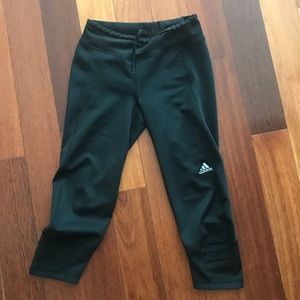 Black adidas cropped leggings